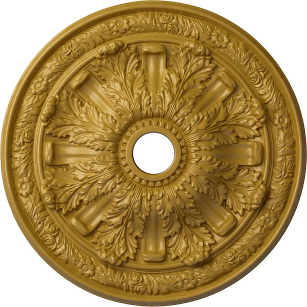 Ekena Millwork Flagstone Ceiling Medallion (Canopies up to 3 7/8"), 30"OD x 3 7/8"ID x 3 1/4"P, Iridescent Gold CM30FLIGS - main